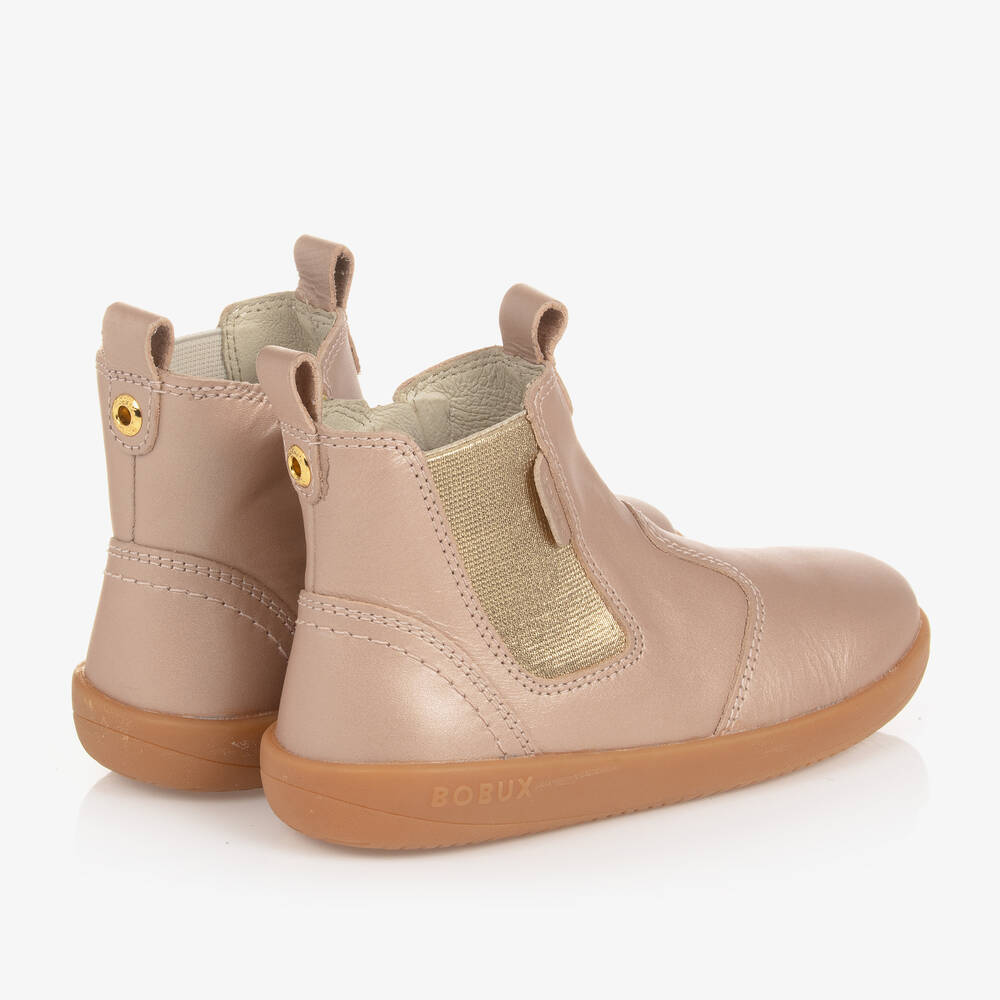 Bobux Kid +-Girls Pink Leather Boots | Childrensalon