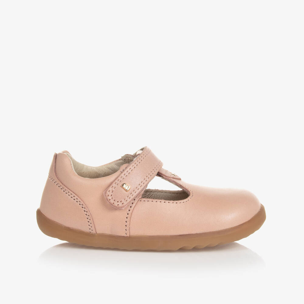 Bobux Step Up-Girls Pink Leather First Walker Shoes | Childrensalon