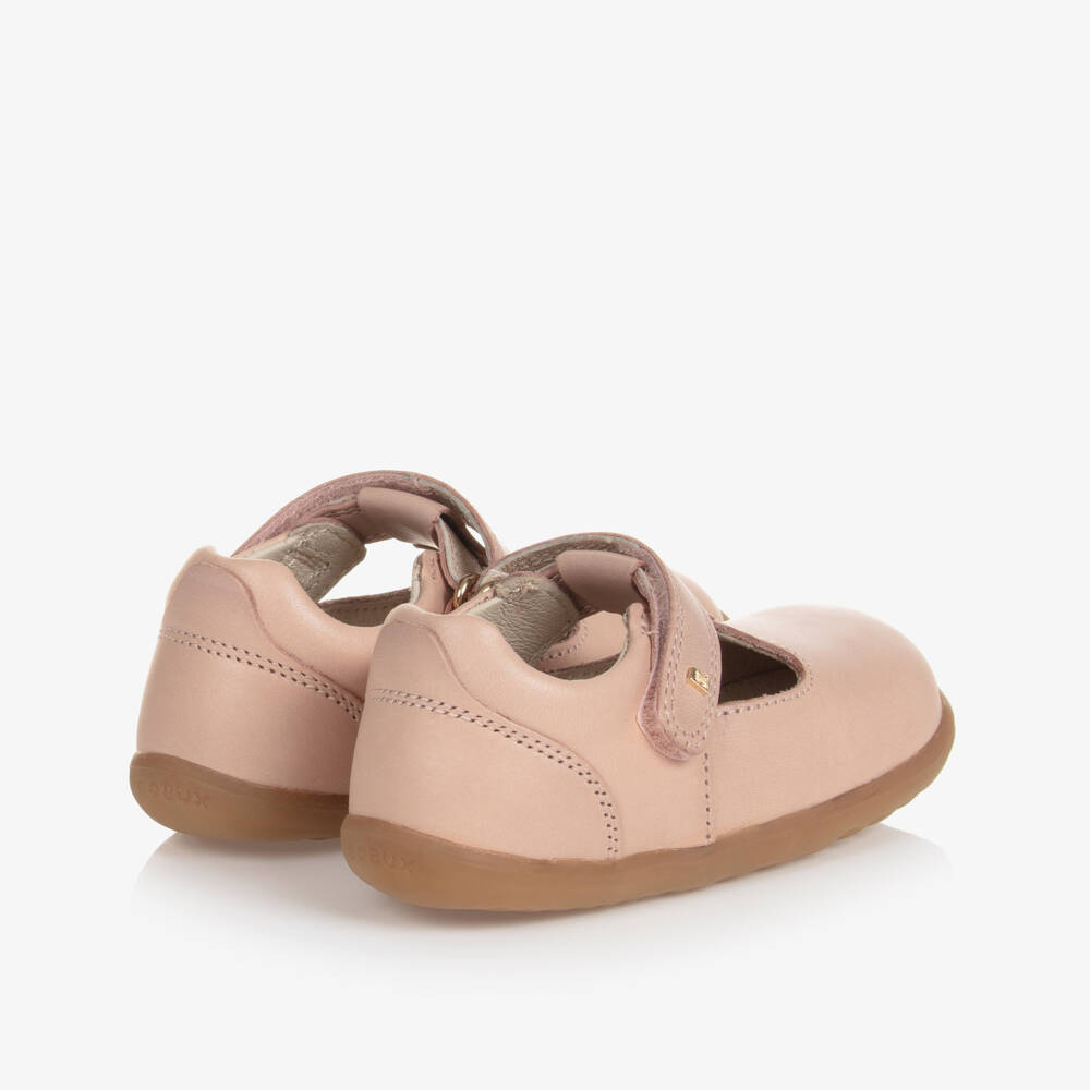 Bobux Step Up-Girls Pink Leather First Walker Shoes | Childrensalon