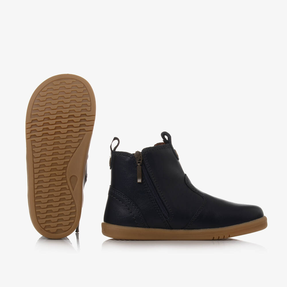 Bobux ЯИду-Синие кожаные ботинки | Childrensalon