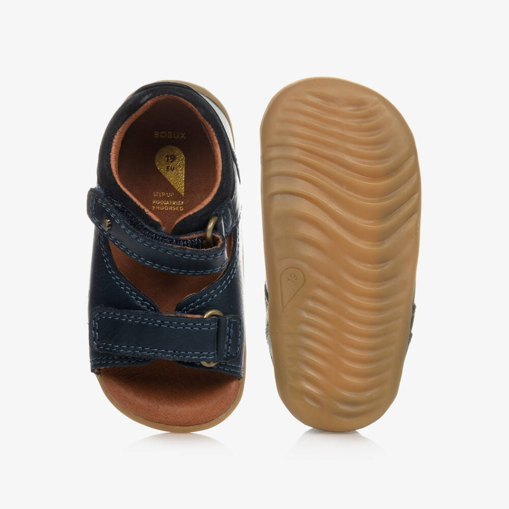 Bobux Step Up-صندل جلد لون كحلي لمرحلة بدء المشي | Childrensalon