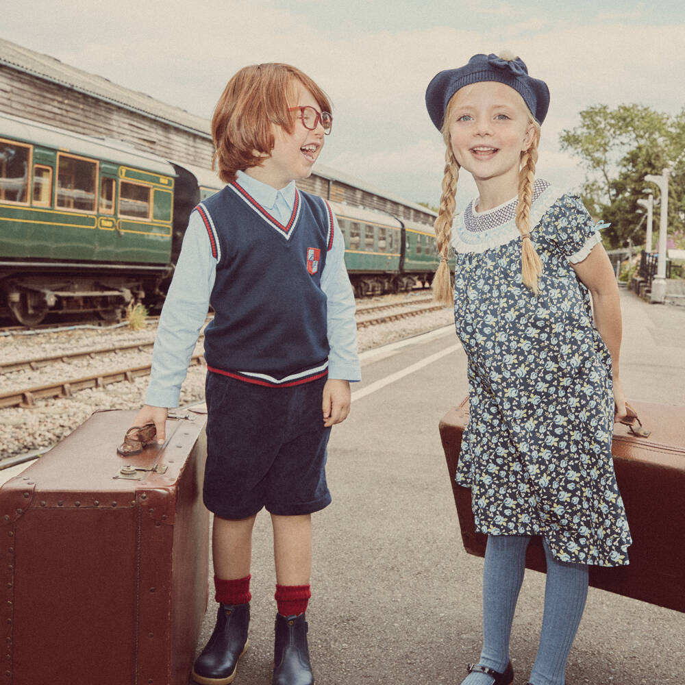 Bobux Кид+-Синие кожаные ботинки | Childrensalon