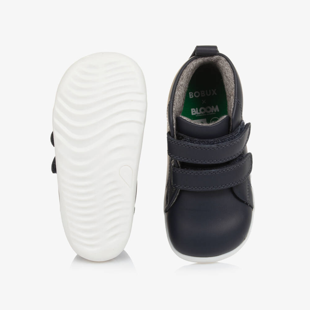 Bobux Step Up-Navy Blue Leather Step Up First Walkers | Childrensalon