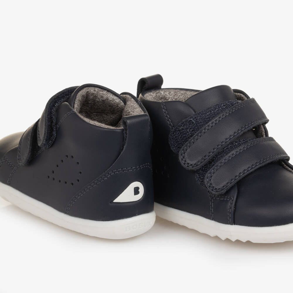 Bobux Step Up-Navy Blue Leather Step Up First Walkers | Childrensalon