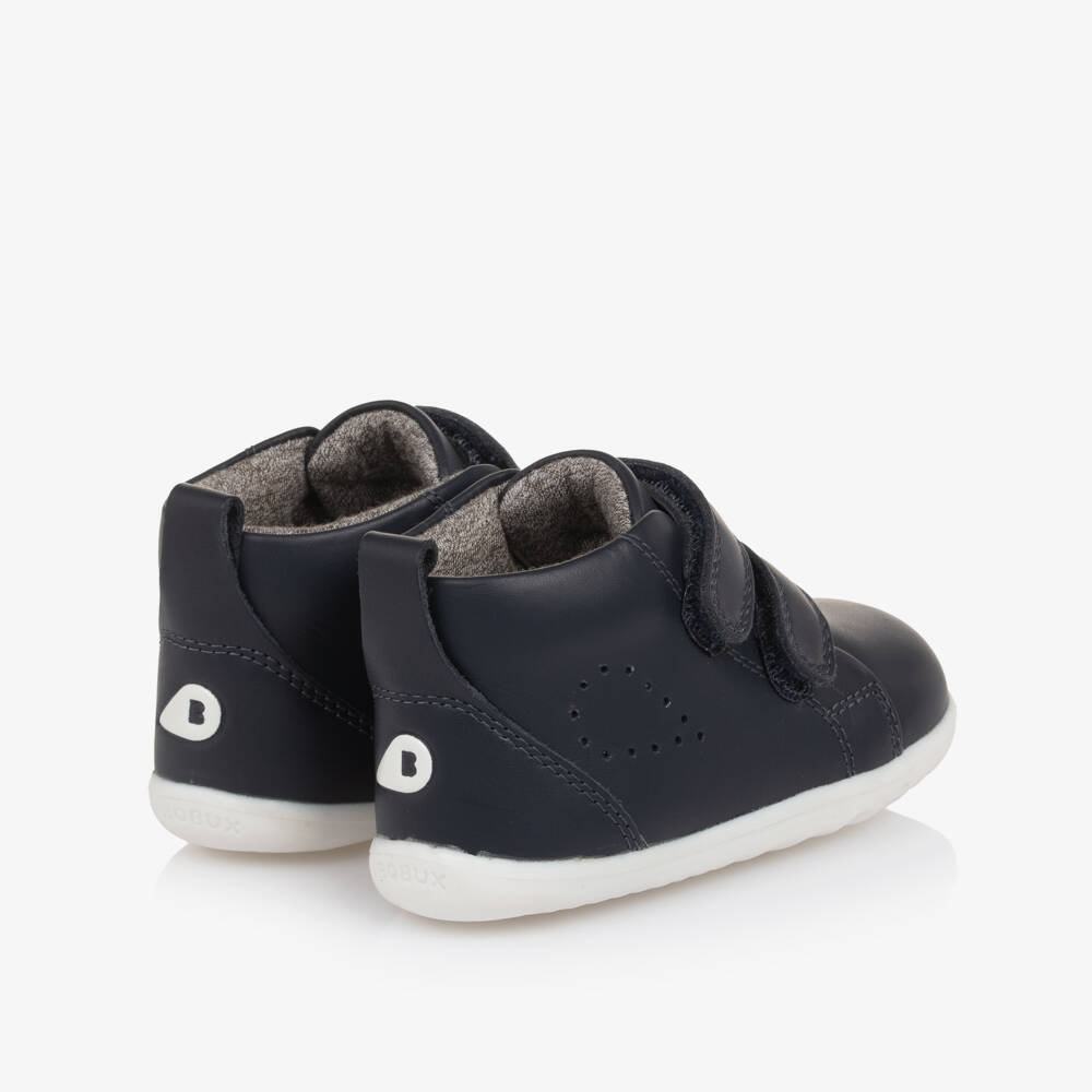 Bobux Step Up-Navy Blue Leather Step Up First Walkers | Childrensalon