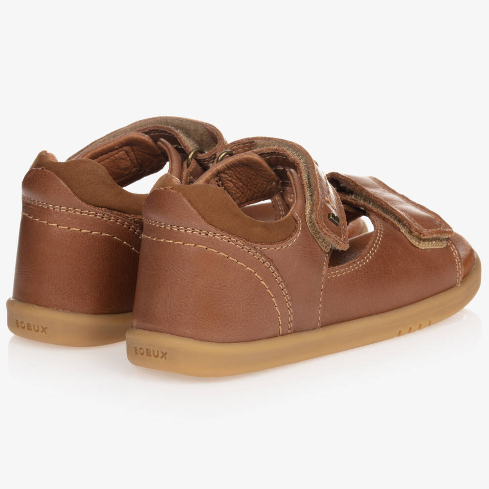 Bobux IWalk-صندل جلد لون بنّي  | Childrensalon