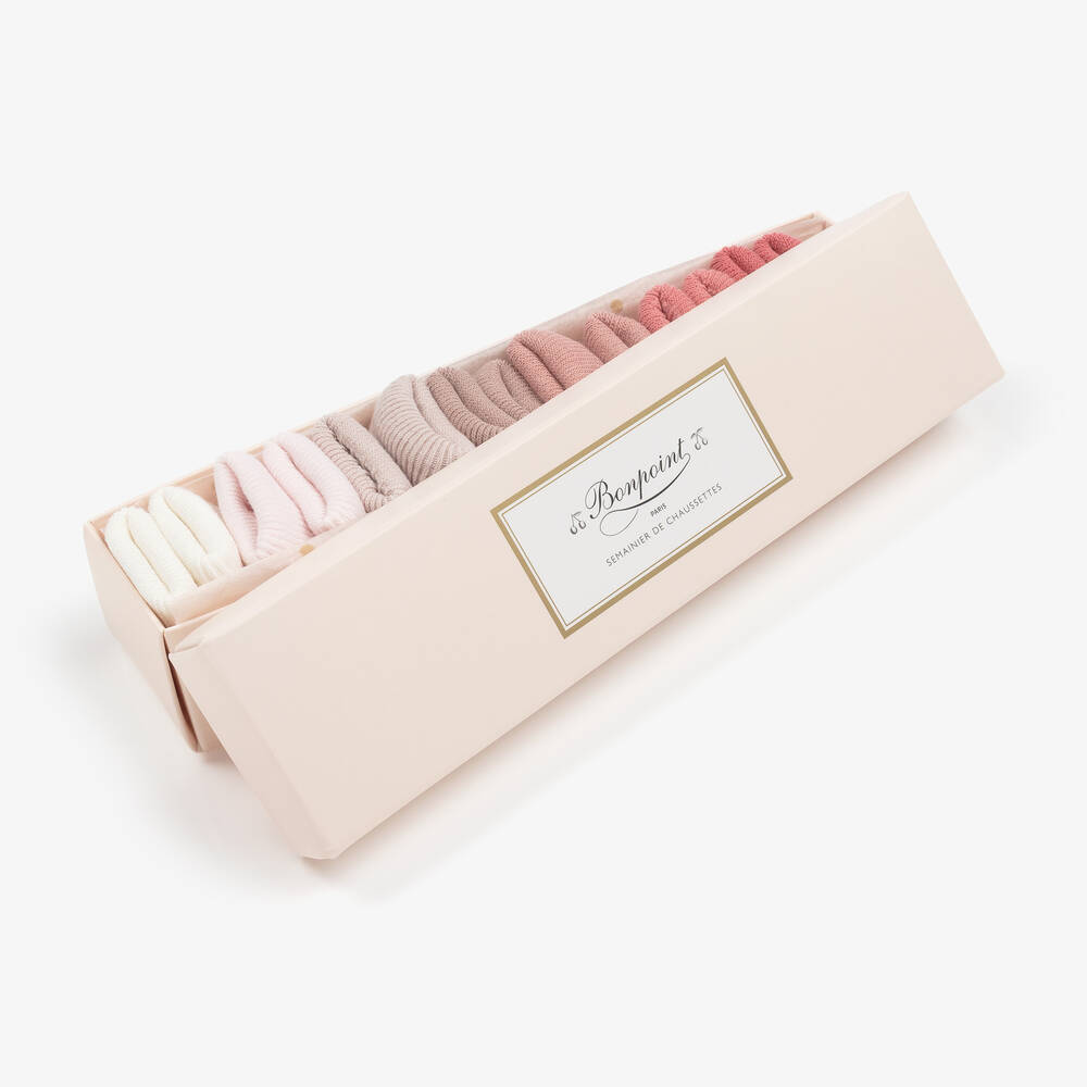 Bonpoint-طقم جوارب مزيج قطن للمولودات (عدد 7) | Childrensalon