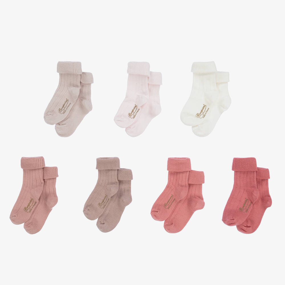 Bonpoint-طقم جوارب مزيج قطن للمولودات (عدد 7) | Childrensalon