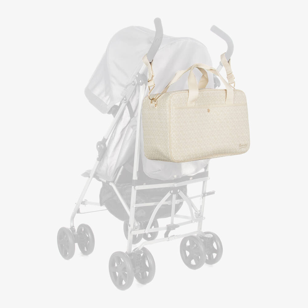 Bonpoint-Beige Monogram Changing Bag (41cm) | Childrensalon