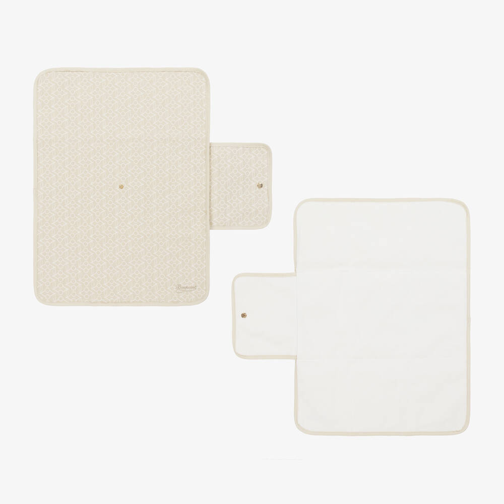 Bonpoint-Beige Monogram Changing Bag (41cm) | Childrensalon