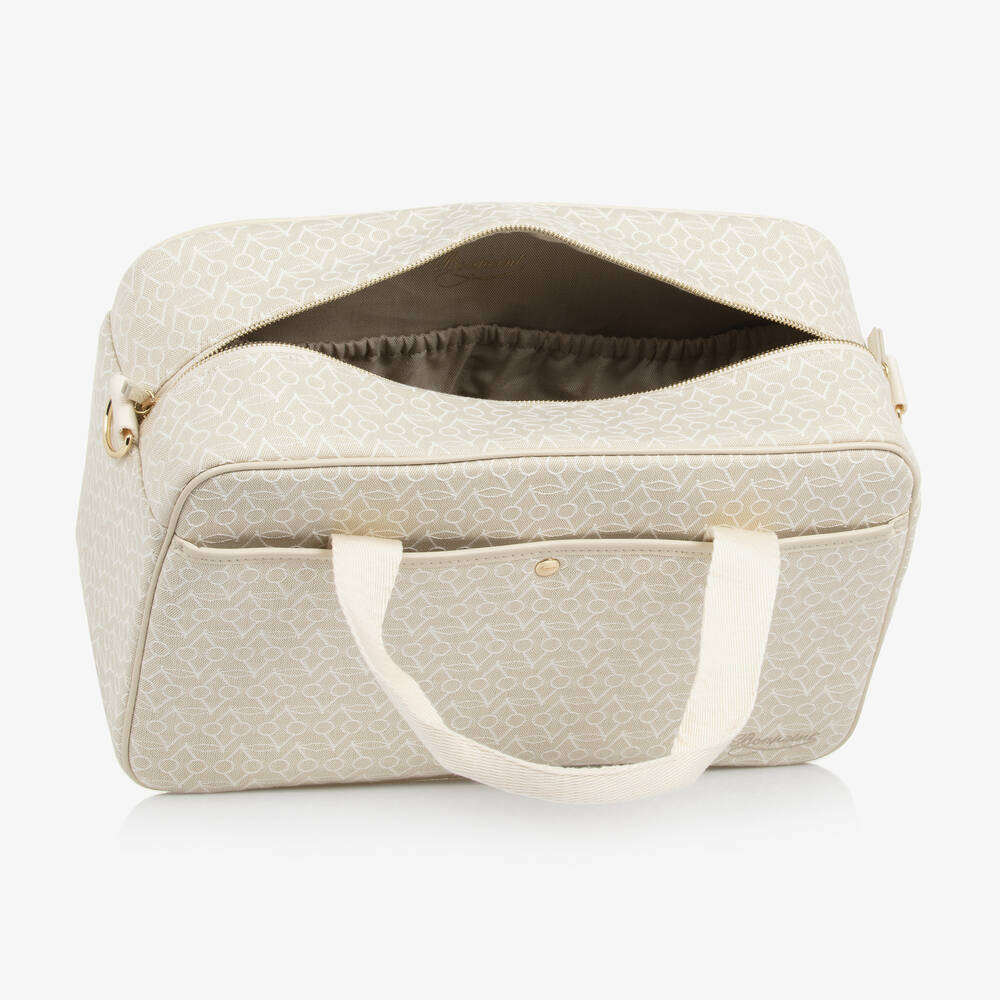 Bonpoint-Beige Monogram Changing Bag (41cm) | Childrensalon