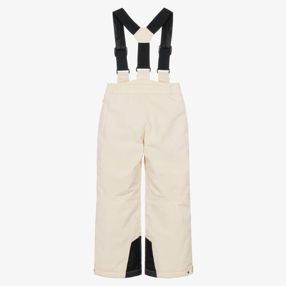 Bonpoint-Beige Padded Ski Trousers with Shoulder Straps | Childrensalon