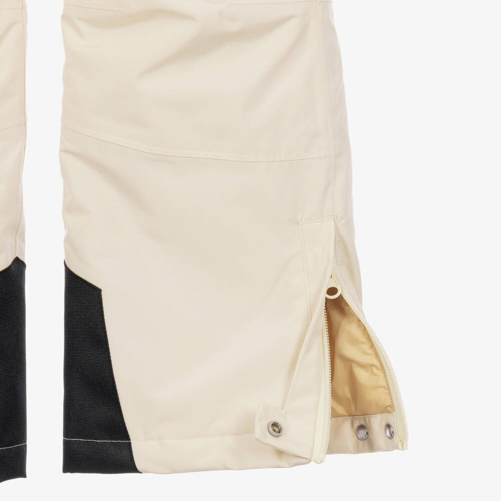 Bonpoint-Beige Padded Ski Trousers with Shoulder Straps | Childrensalon