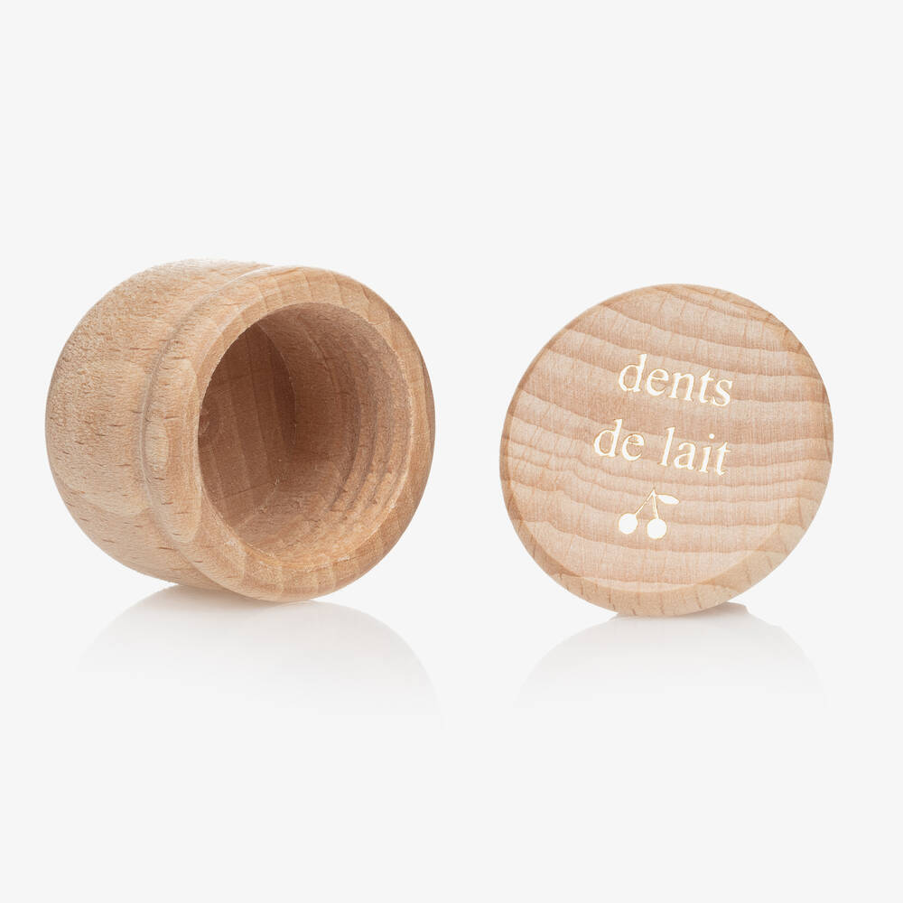 Bonpoint-Beige Wooden Milk Teeth Box (3cm) | Childrensalon