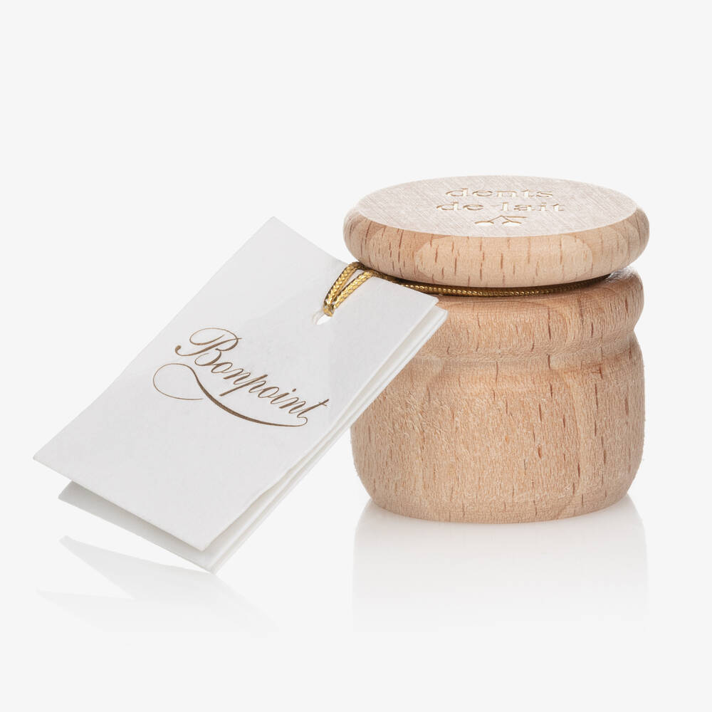Bonpoint-Beige Wooden Milk Teeth Box (3cm) | Childrensalon
