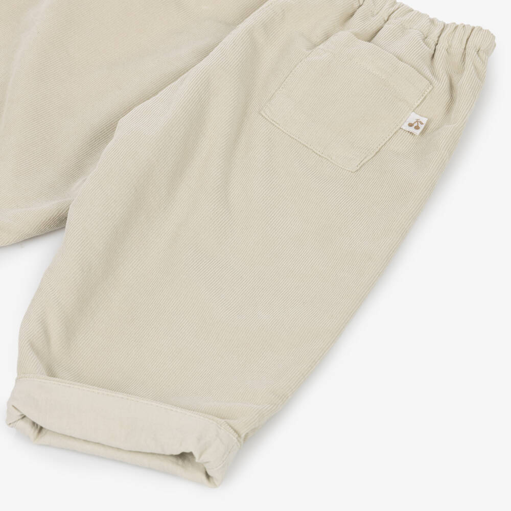 Bonpoint-Boys Beige Corduroy Trousers | Childrensalon