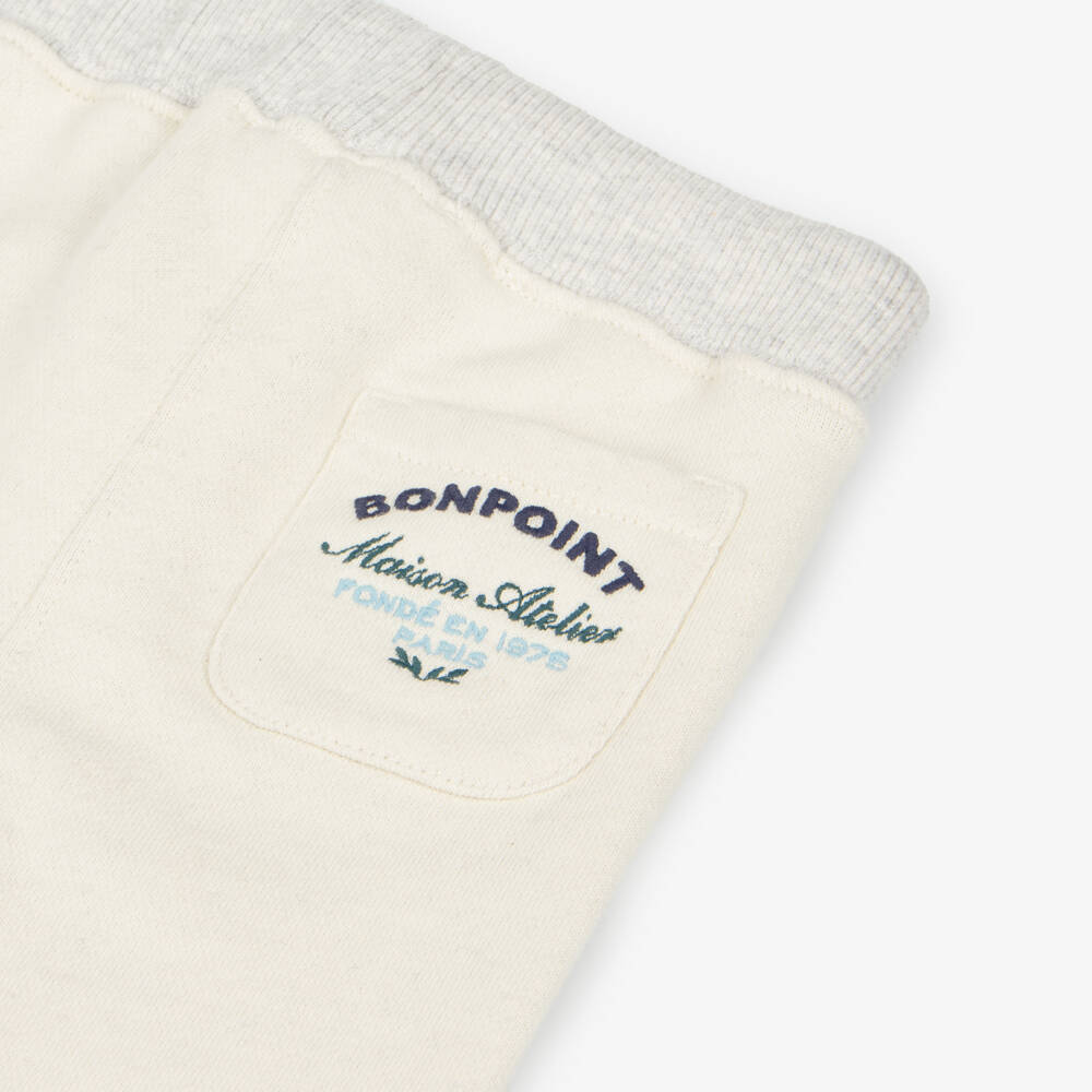 Bonpoint-بنطلون رياضي جيرسي لون بيج للأولاد | Childrensalon