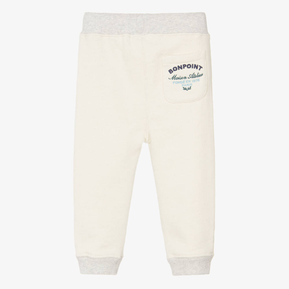 Bonpoint-بنطلون رياضي جيرسي لون بيج للأولاد | Childrensalon