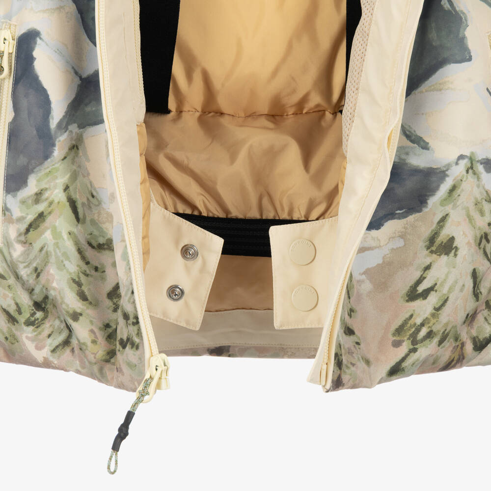 Bonpoint-Boys Beige Mountain Scene Ski Jacket | Childrensalon