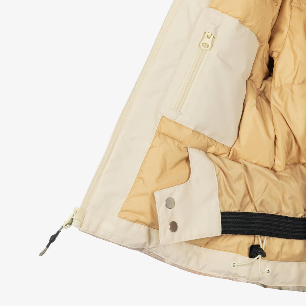 Bonpoint-Boys Beige Mountain Scene Ski Jacket | Childrensalon