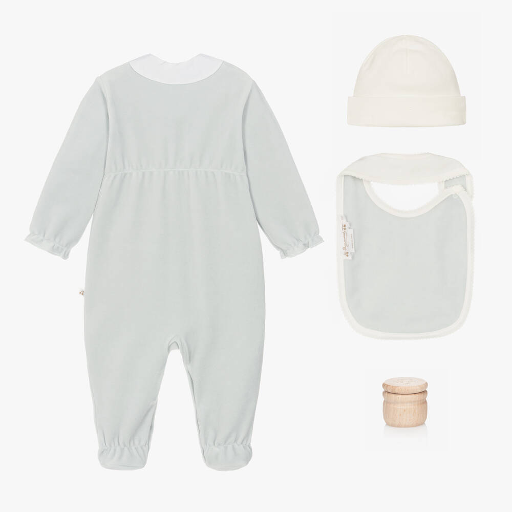 Bonpoint-Boys Blue Babygrow Gift Set | Childrensalon