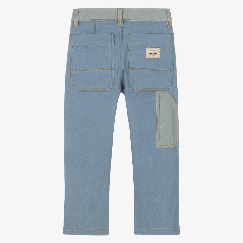 Bonpoint-Boys Blue Denim Jeans with Multiple Pockets | Childrensalon