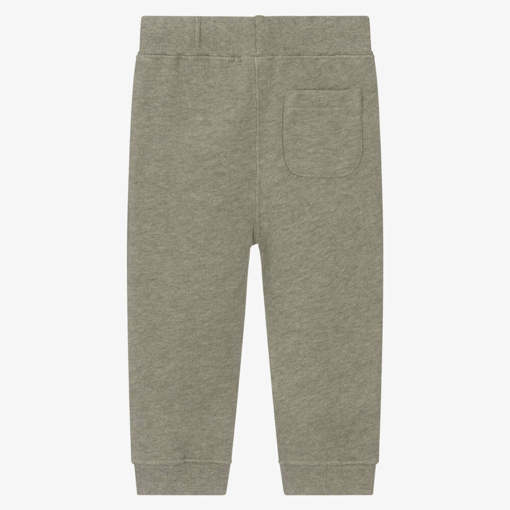 Bonpoint-Boys Green Marl Drawstring Joggers | Childrensalon