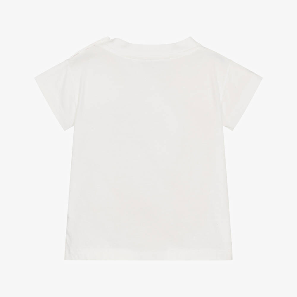 Bonpoint-Boys Ivory Organic Cotton Sun & Boat Print T-Shirt | Childrensalon
