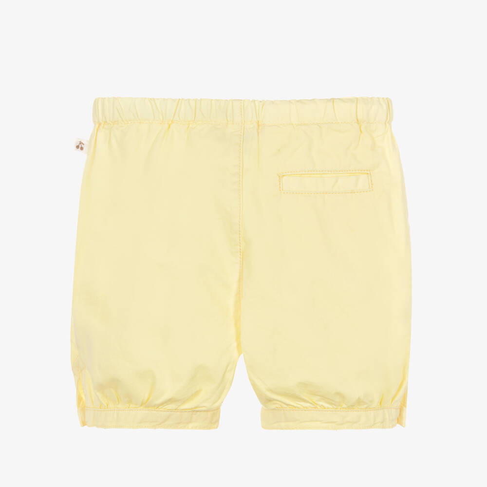 Bonpoint-Boys Yellow Cotton Poplin Shorts | Childrensalon