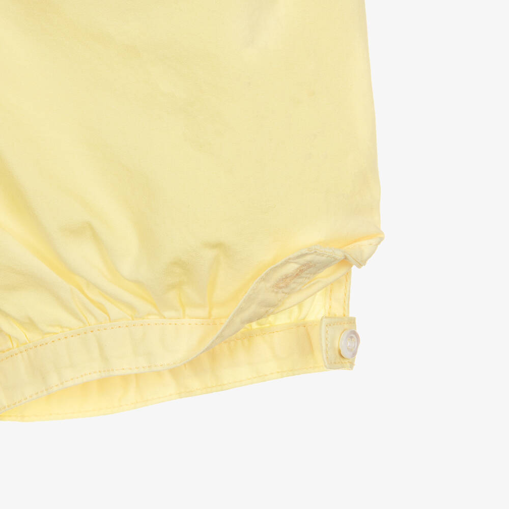 Bonpoint-Boys Yellow Cotton Poplin Shorts | Childrensalon