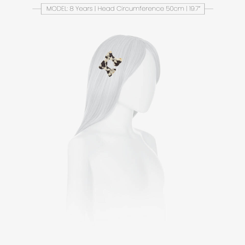 Bonpoint-Girls Black Floral Hair Clips (2 Pack) | Childrensalon