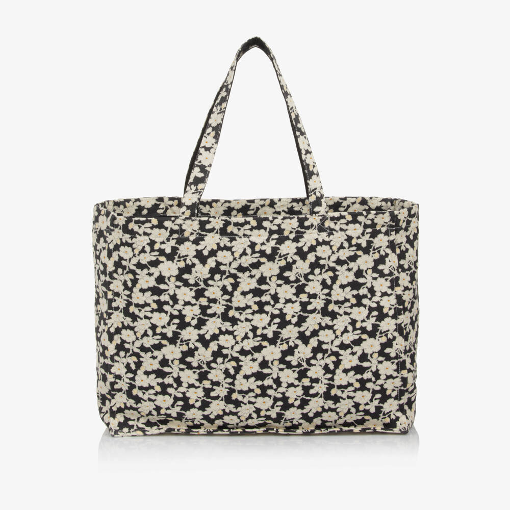 Bonpoint-حقيبة بوجهين ليبرتي لون أسود وعاجي للبنات (42 سم) | Childrensalon