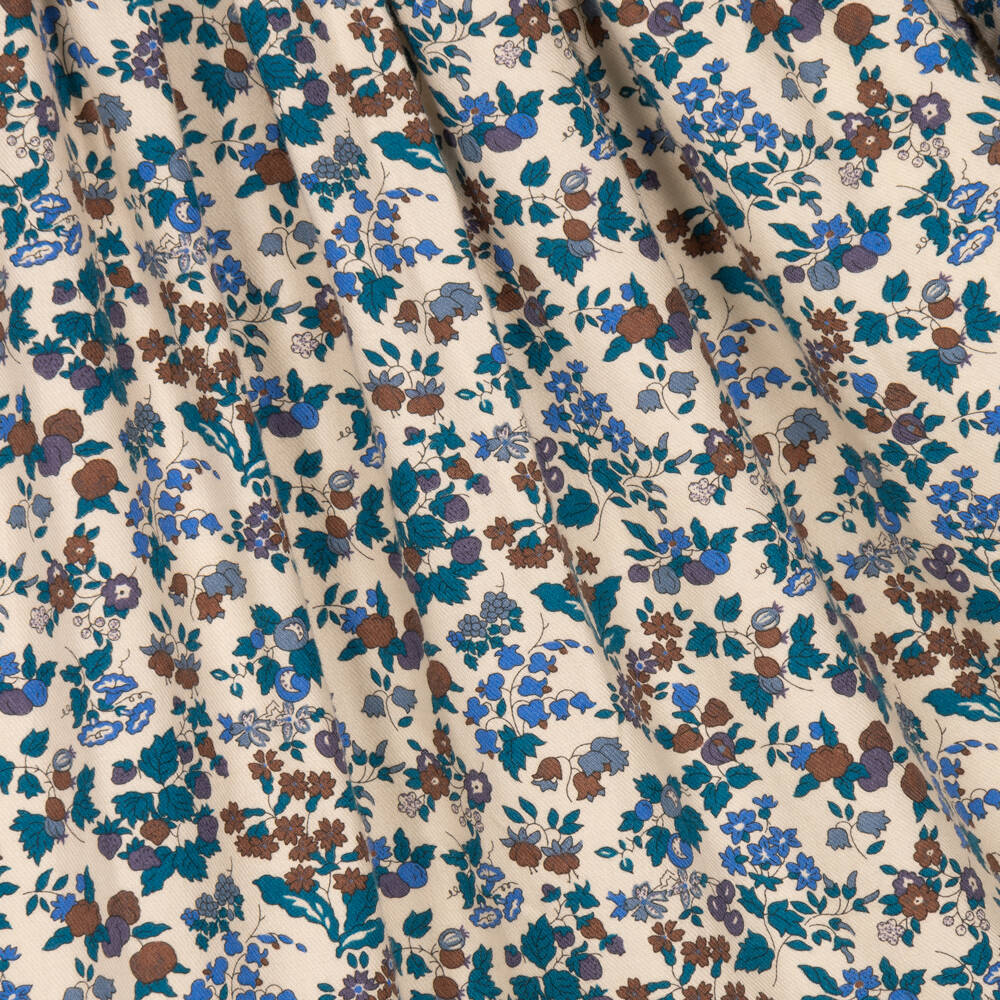 Bonpoint-Girls Blue Floral Hand-Smocked Dress in Liberty Fabric | Childrensalon