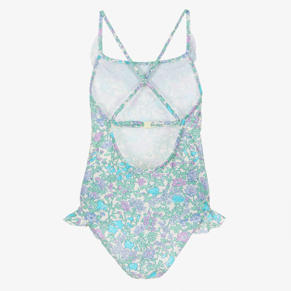 Bonpoint-Купальник голубой с цветочным принтом Liberty для девочек | Childrensalon