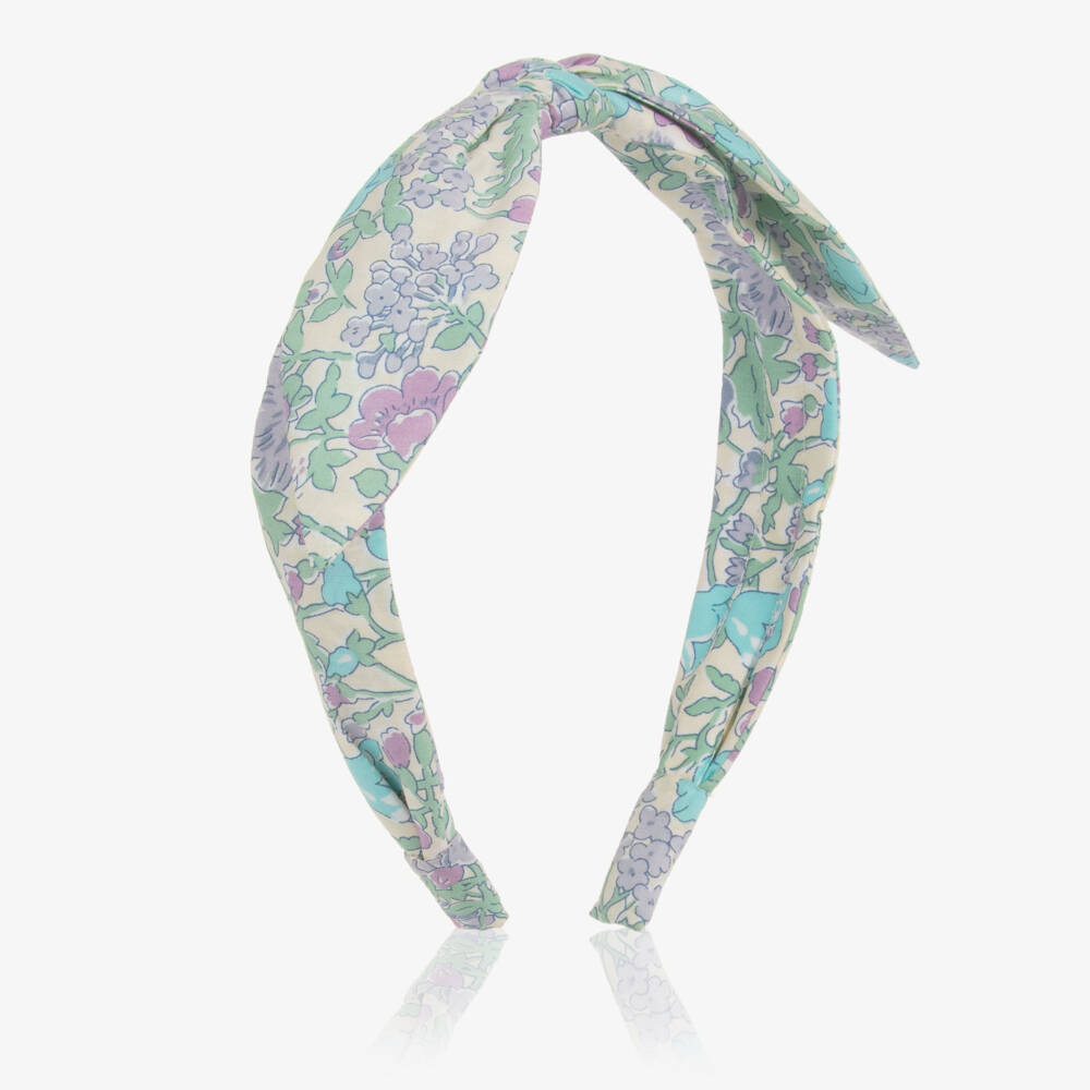 Bonpoint-Girls Blue Floral Liberty Print Hairband | Childrensalon