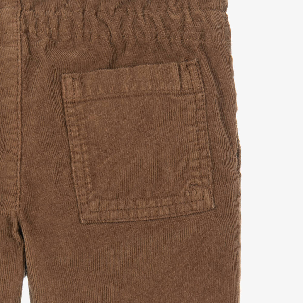 Bonpoint-Girls Chocolate Brown Corduroy Trousers | Childrensalon