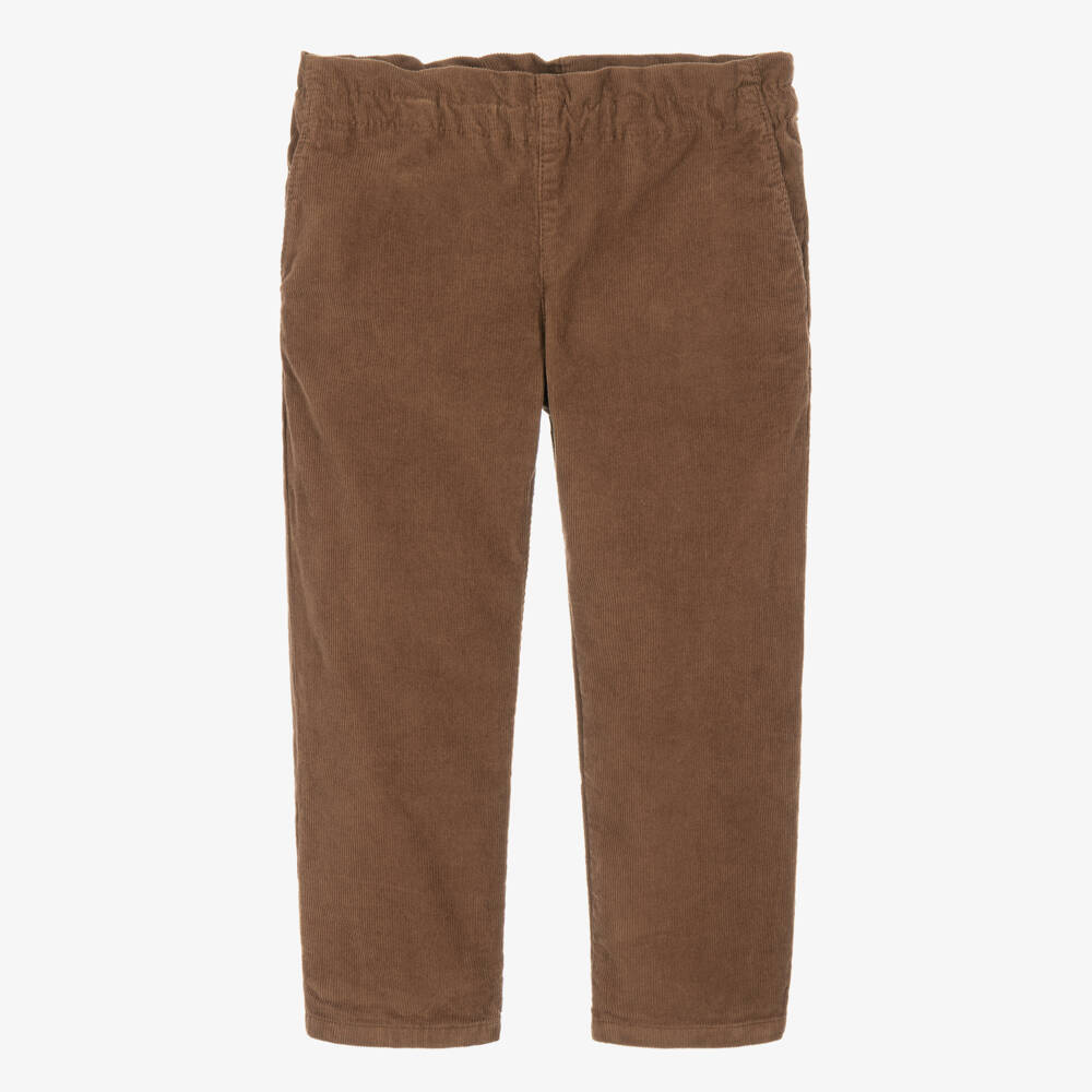 Bonpoint-Girls Chocolate Brown Corduroy Trousers | Childrensalon