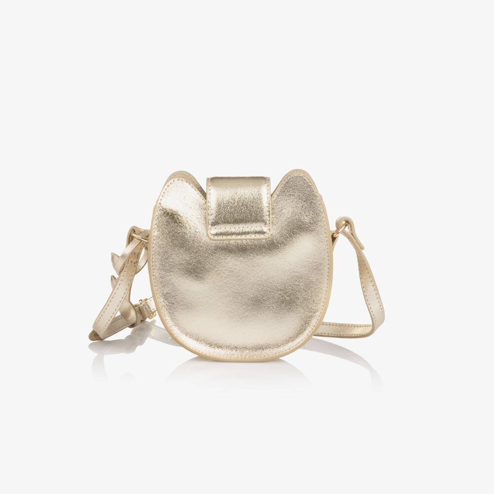 Bonpoint-حقيبة كروس بودي لون ذهبي للبنات (15 سم) | Childrensalon