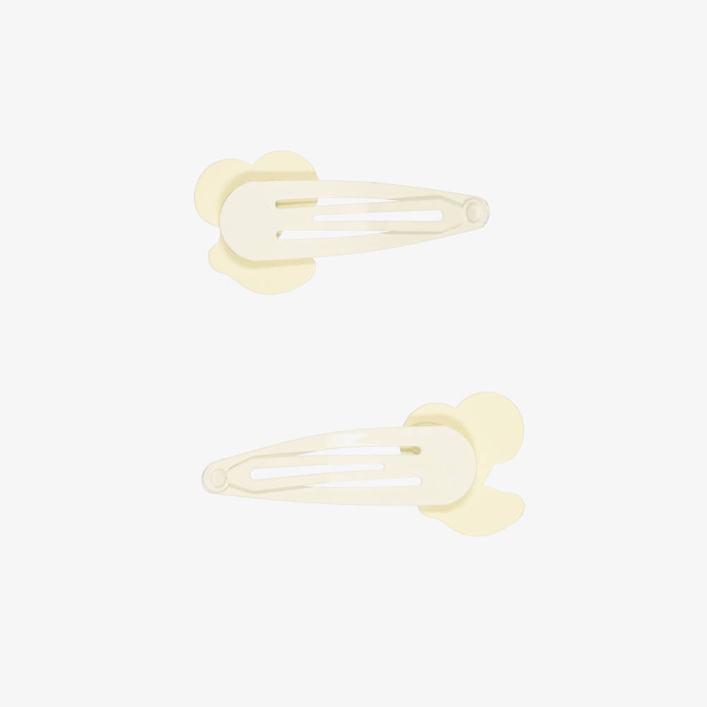 Bonpoint-Girls Ivory Cherry Hair Clips (2 Pack) | Childrensalon