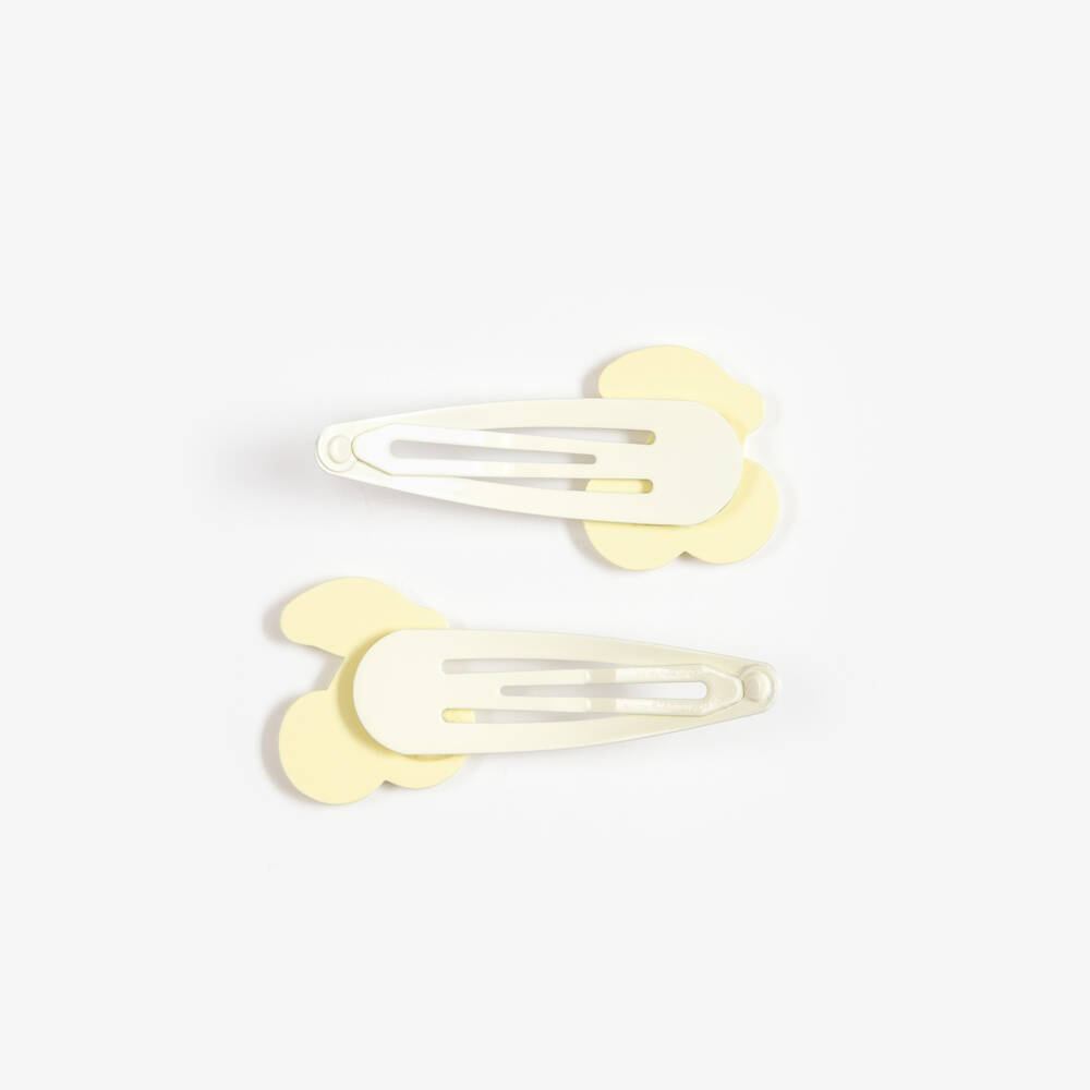 Bonpoint-Girls Ivory Cherry Hair Clips (2 Pack) | Childrensalon