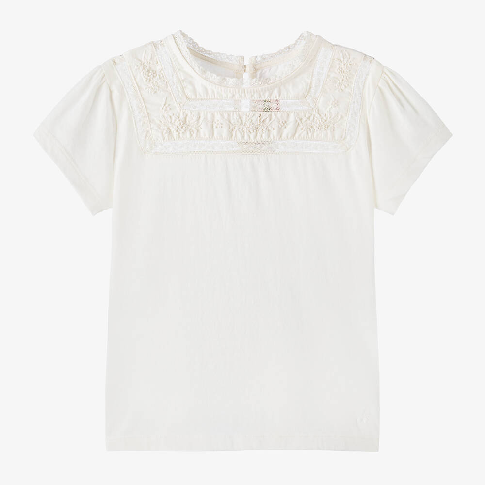 Bonpoint Tan Long-Sleeve Shirt 10Y main image 1