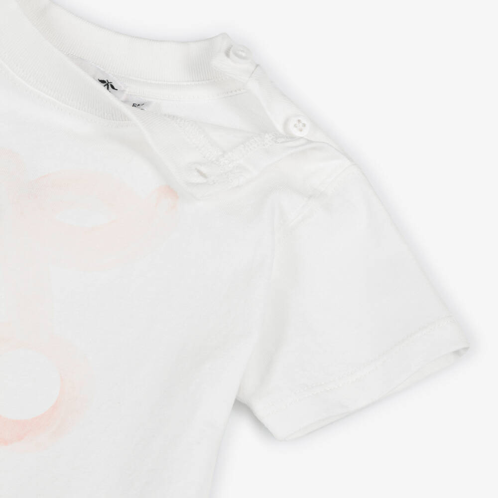 Bonpoint-Girls Ivory Organic Cotton Cherry Print T-Shirt | Childrensalon