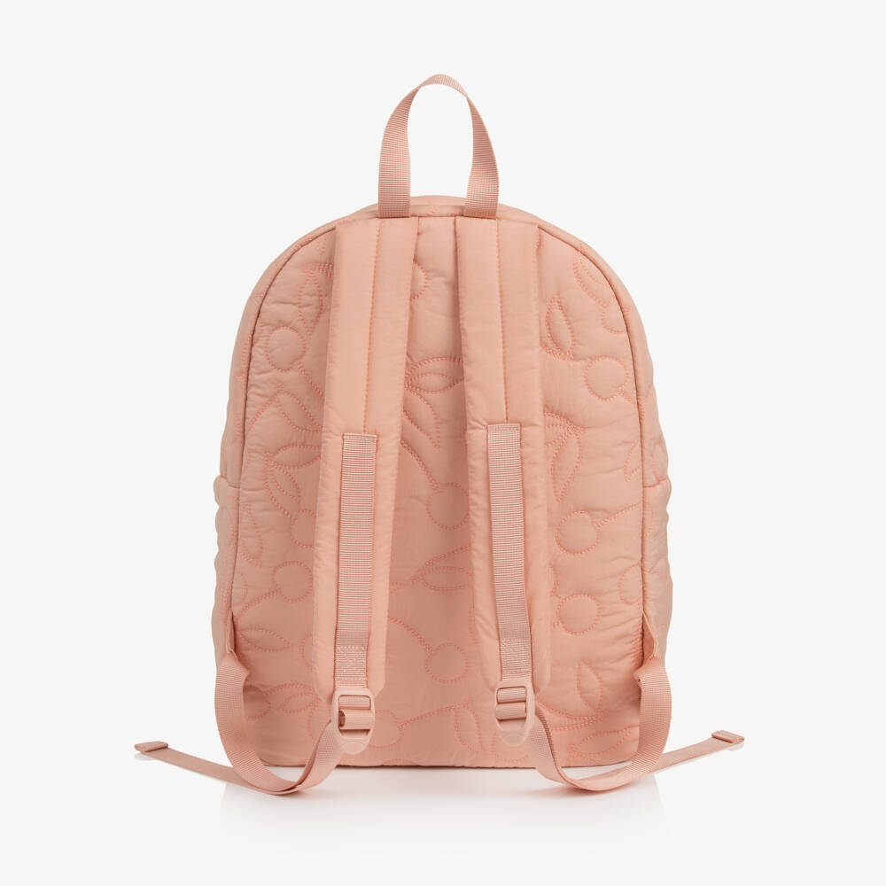 Bonpoint-Girls Pink Cherry Quilted Backpack (36cm) | Childrensalon