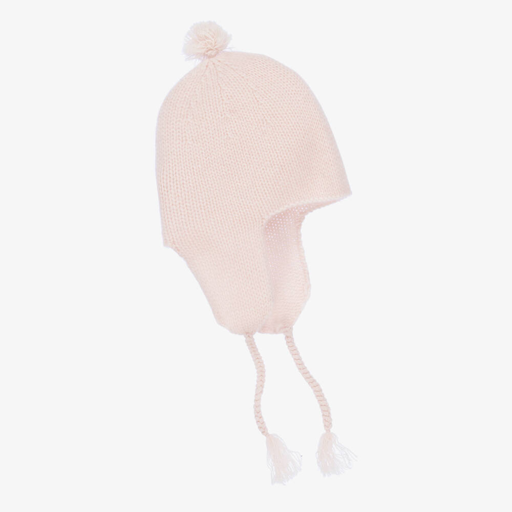 Bonpoint-Розовая кашемировая шапка для девочек | Childrensalon