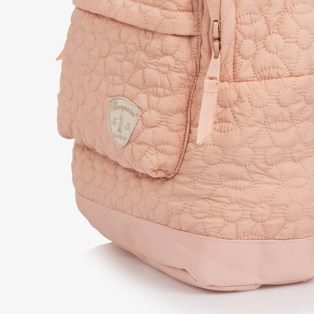 Bonpoint-Girls Pink Quilted Cherry Backpack (34cm) | Childrensalon