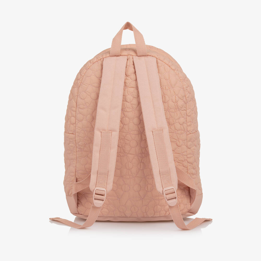 Bonpoint-Girls Pink Quilted Cherry Backpack (34cm) | Childrensalon