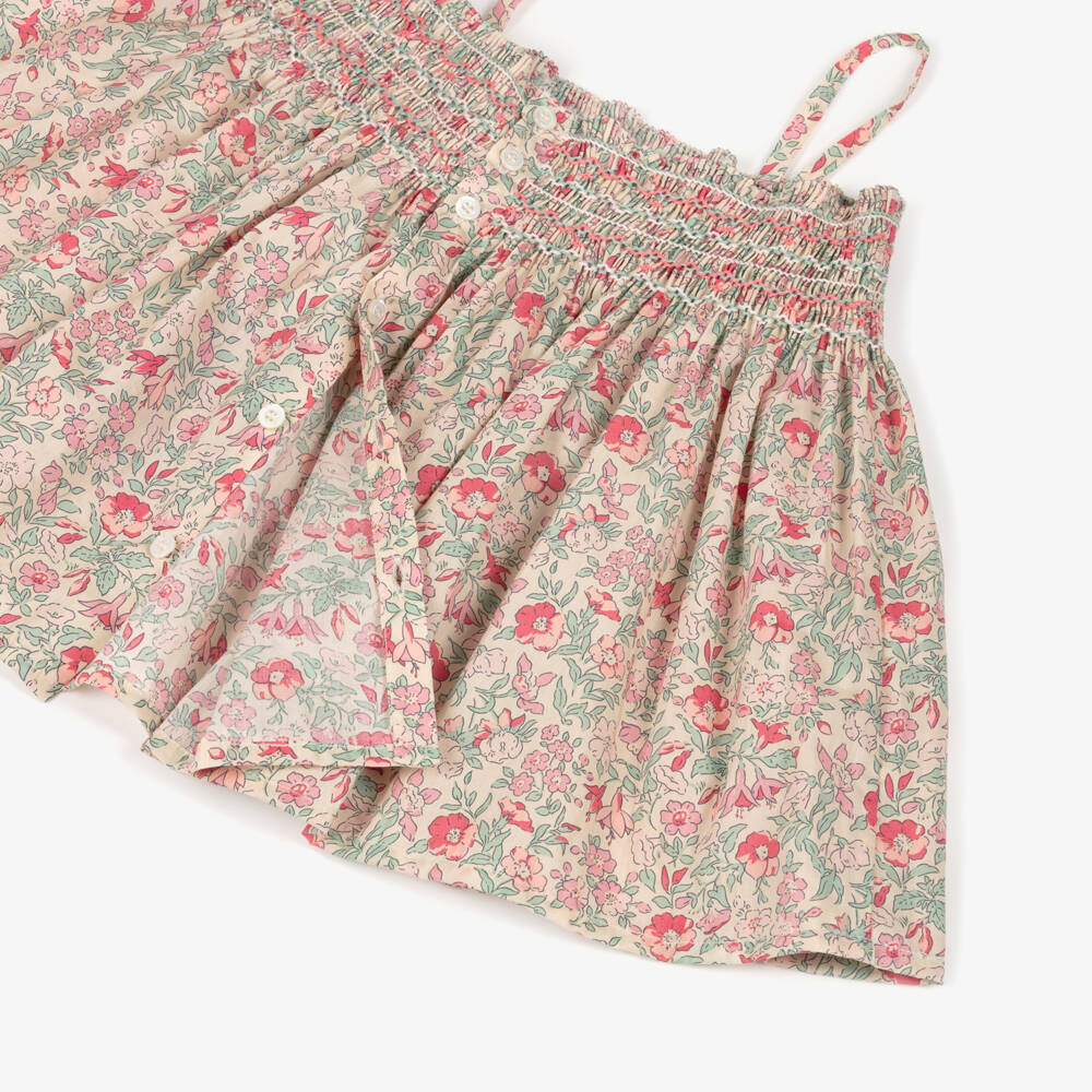 Bonpoint-بلوزة قماش ليبرتي لون زهري للبنات | Childrensalon