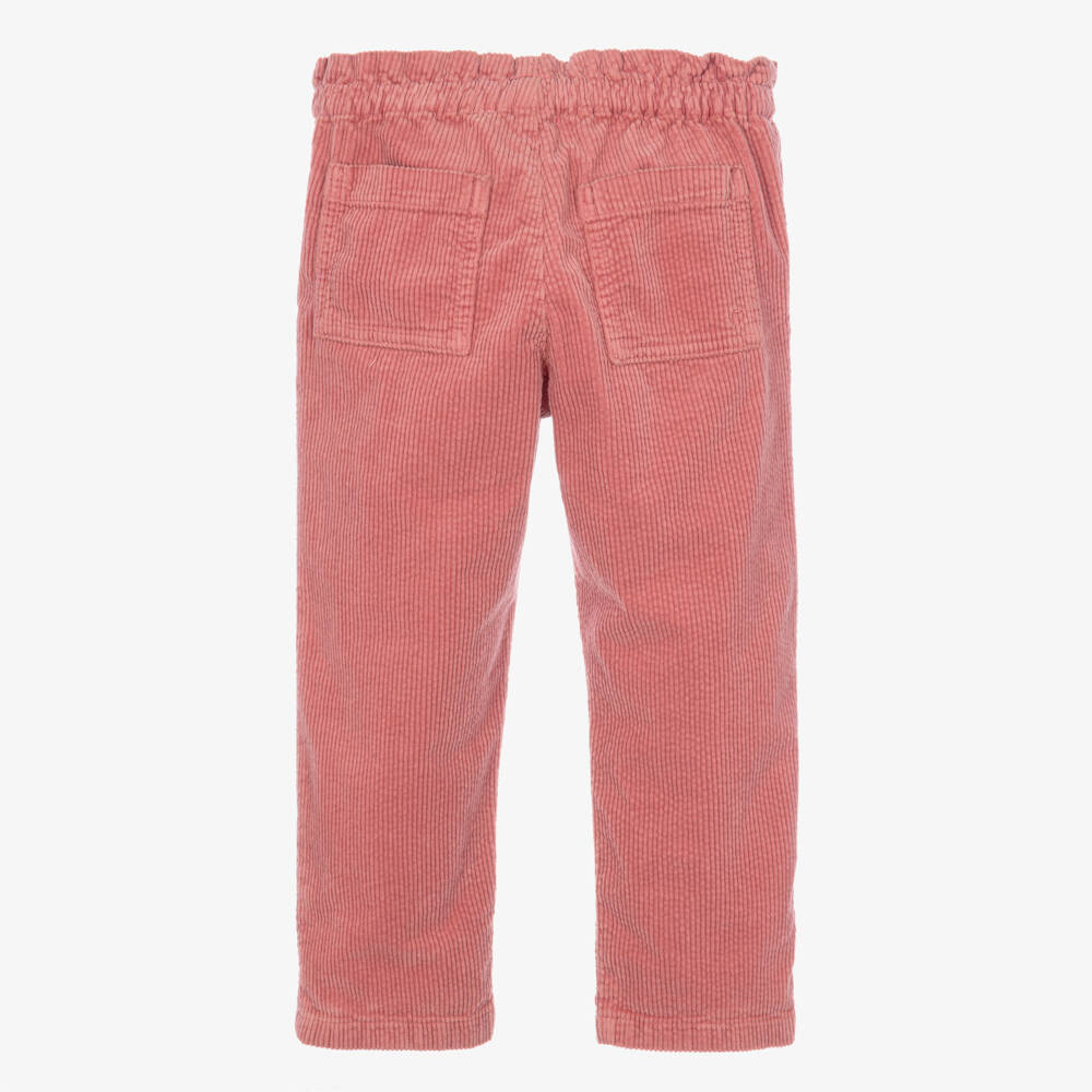 Bonpoint-Girls Raspberry Pink Corduroy Trousers | Childrensalon