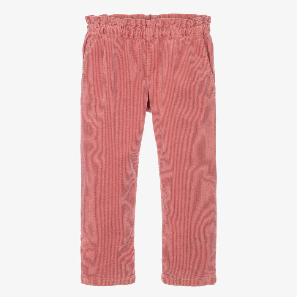 Bonpoint-Girls Raspberry Pink Corduroy Trousers | Childrensalon