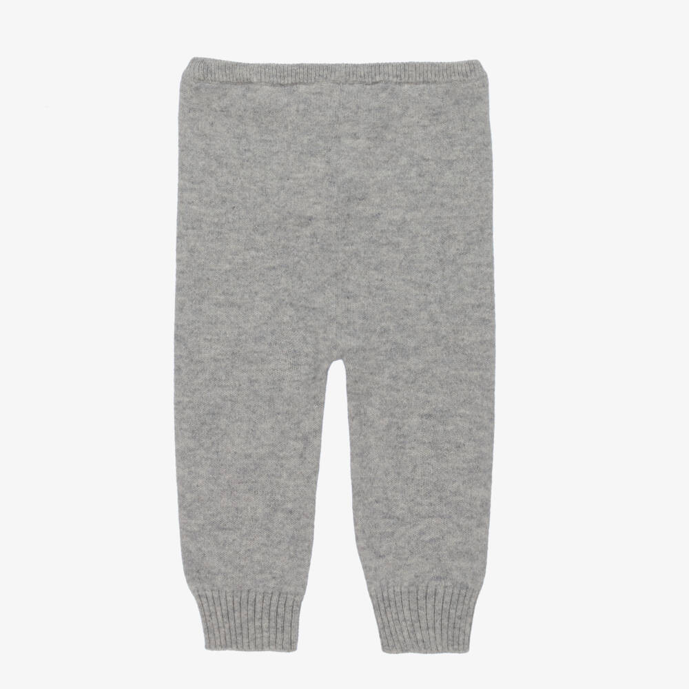 Bonpoint-Grey Pure Cashmere Knitted Leggings | Childrensalon